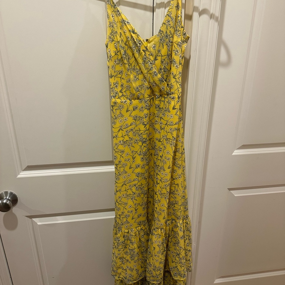 Banana Republic Yellow Floral Maxi Dress